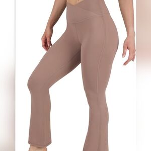 Yogalicious Purple Flare Pants with High Waist